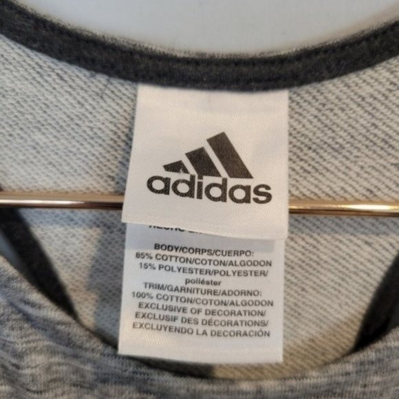 Adidas | Big Girls Transition Jersey Romper Jumper Heathered Gray - Picture 4 of 9